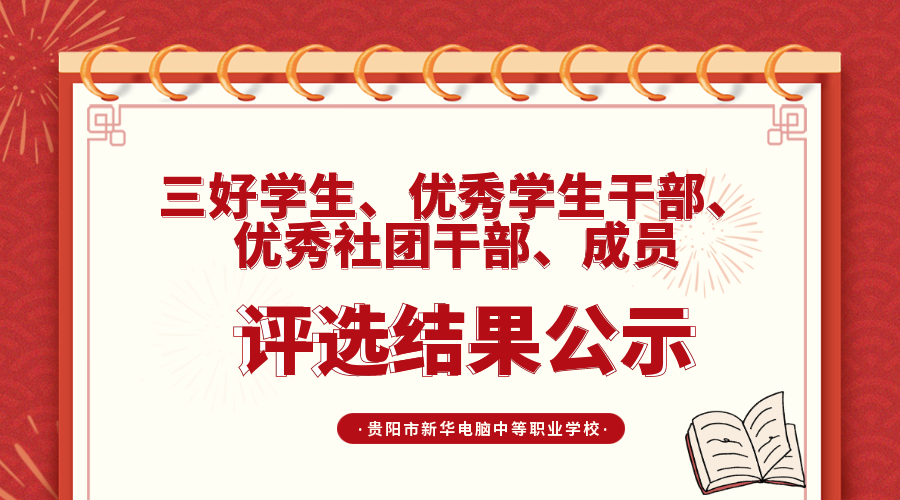 2025-2026年度三好學(xué)生、優(yōu)秀學(xué)生干部、優(yōu)秀社團(tuán)干部、成員評選結(jié)果公示